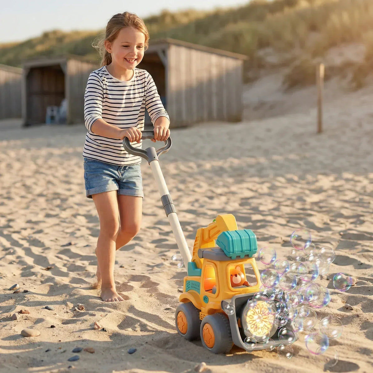Toddler Push Walker Bubble-Dispensing Light-Up Toy