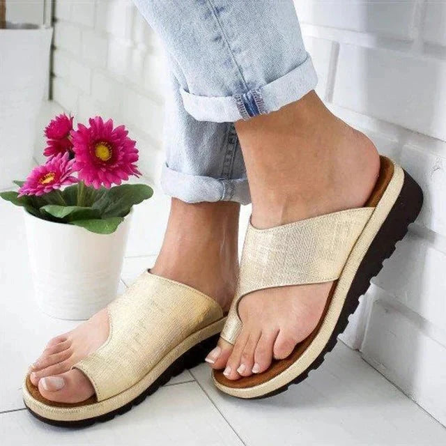 Toe-Ring Sandals Multi-Zone Arch Support Slip-On