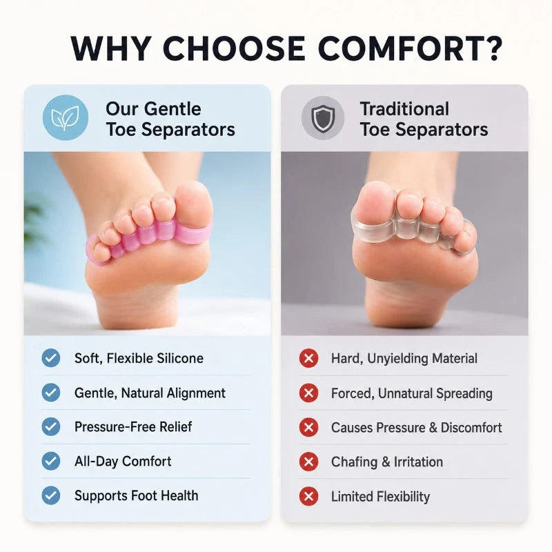Toe Separators Soft Silicone Gel Flexible Washable Reusable