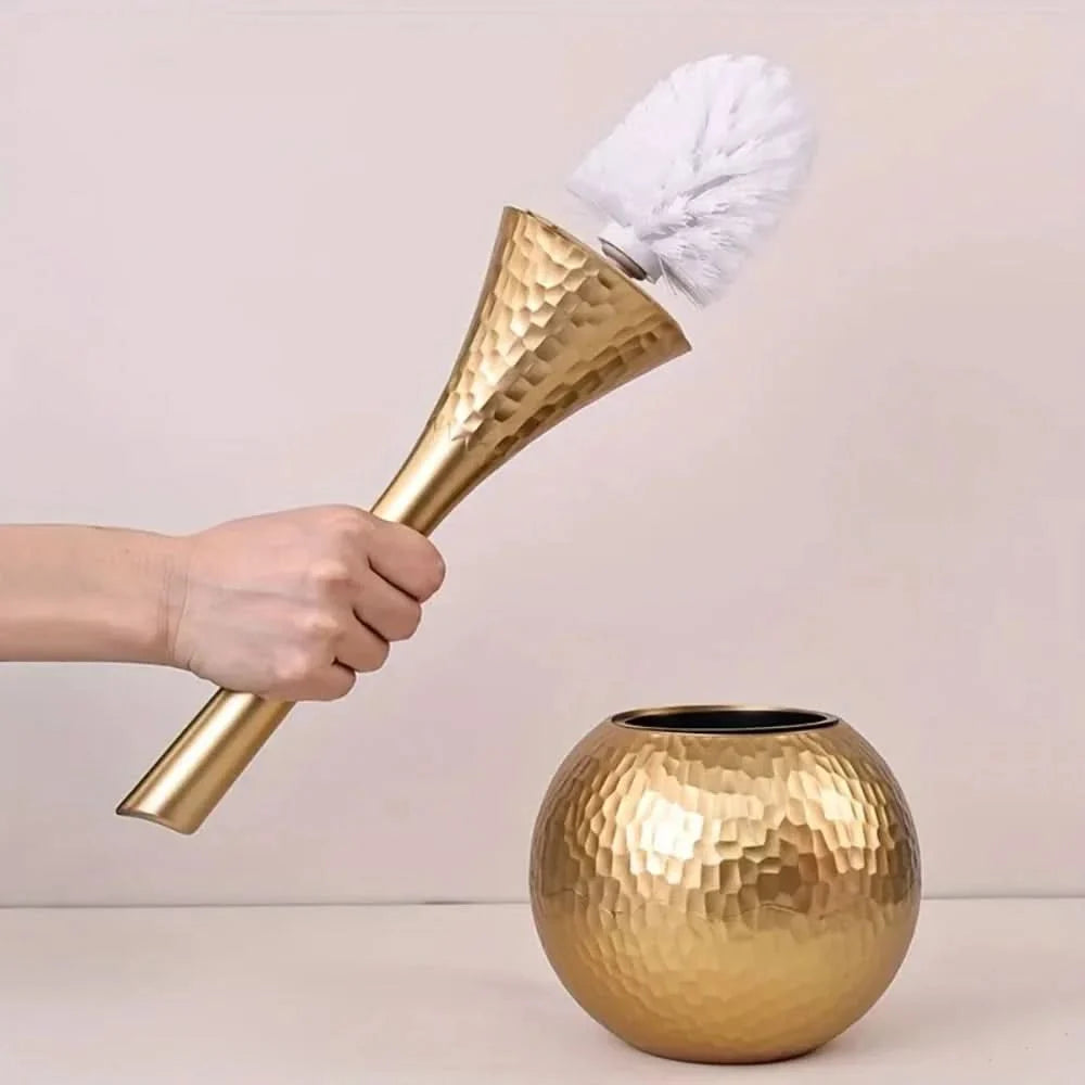 Toilet Brush Sculptural Design Rust-Free ABS Removable Head