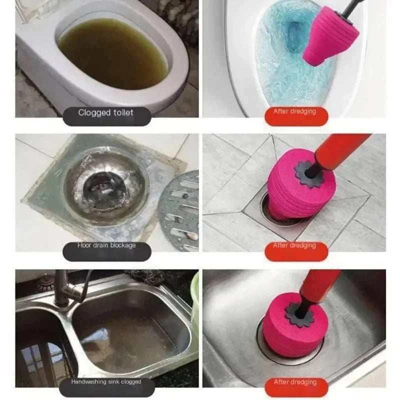 Toilet & Drain Plunger Air-Powered 120 Psi Stainless Steel
