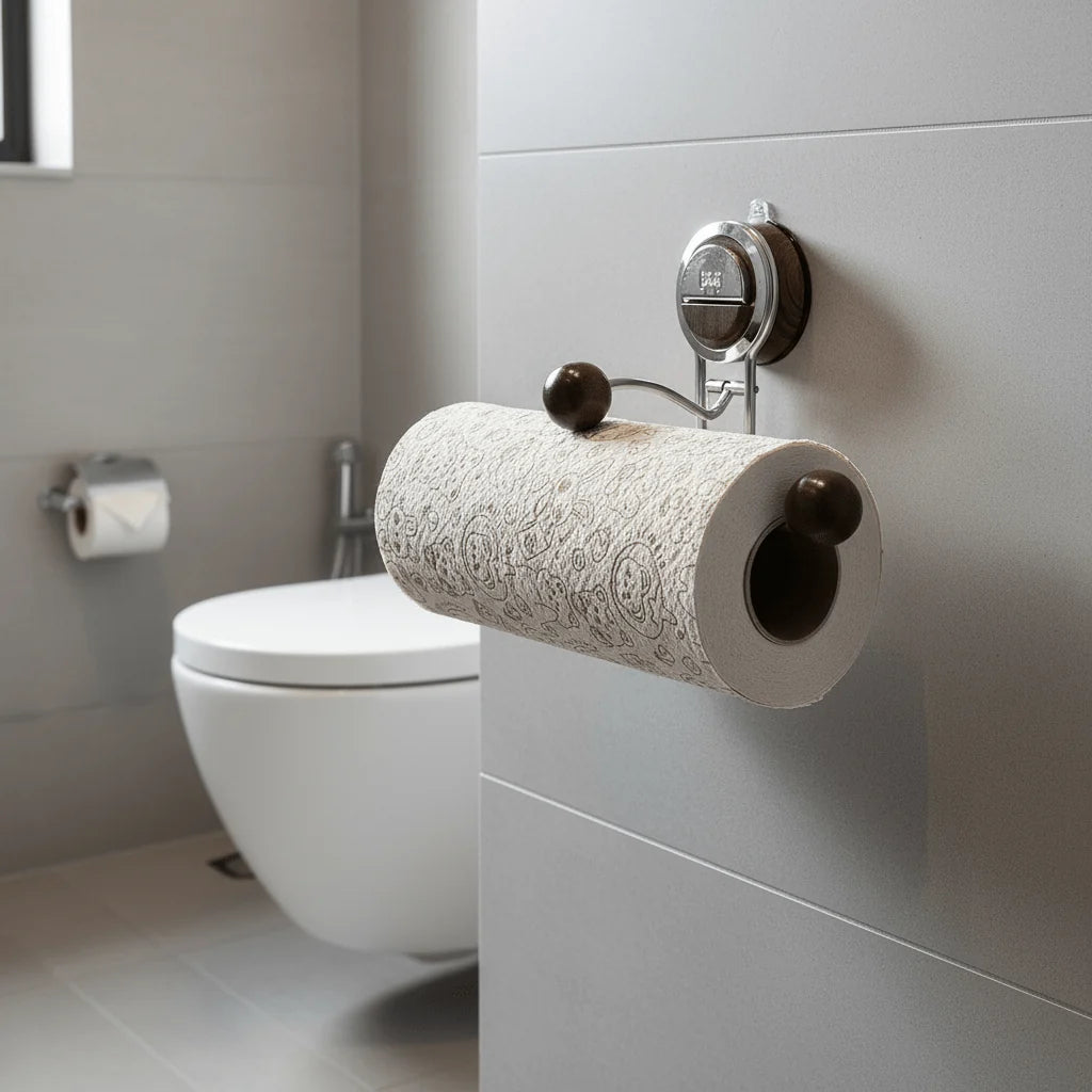 Toilet Paper Holder Drill-Free Suction Mount Stainless Steel