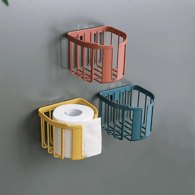 Toilet Paper Holder Enclosed Storage Holds 4 Rolls