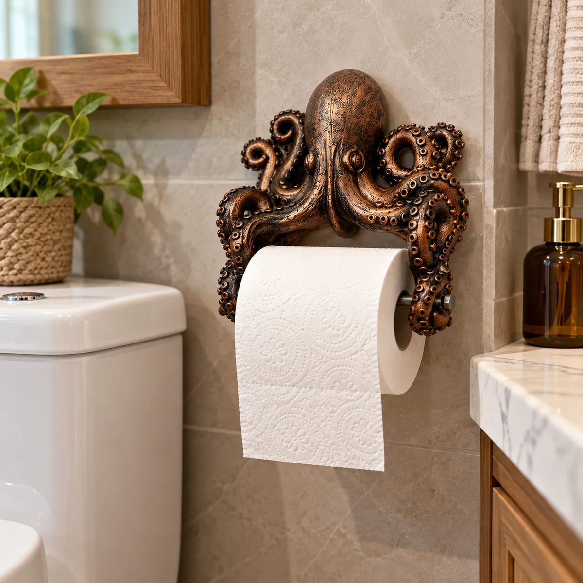 Toilet Paper Holder Ocean Animal Coastal Design