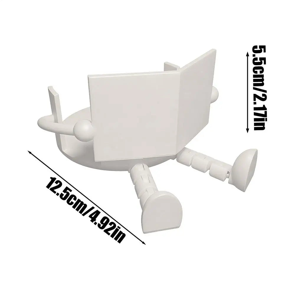 Toilet Paper Holder Seated Figure Compact ABS Design