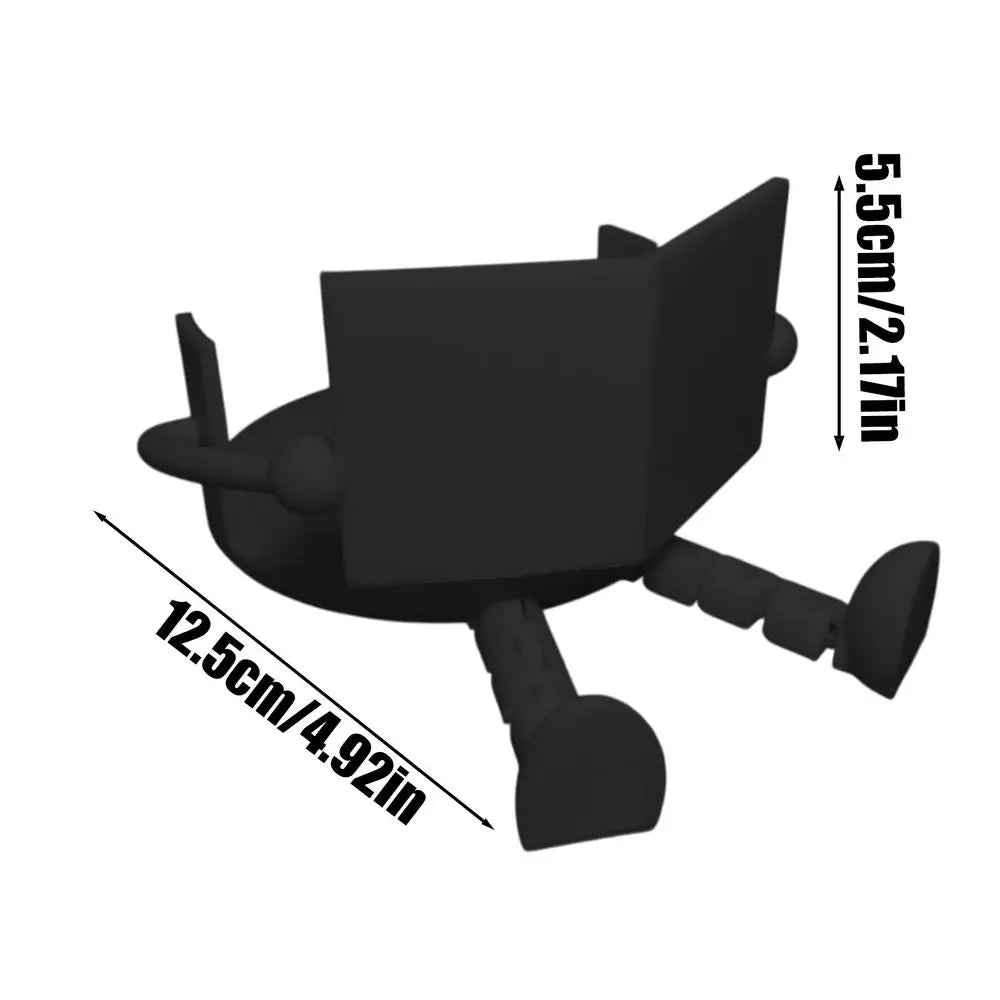 Toilet Paper Holder Seated Figure Compact ABS Design