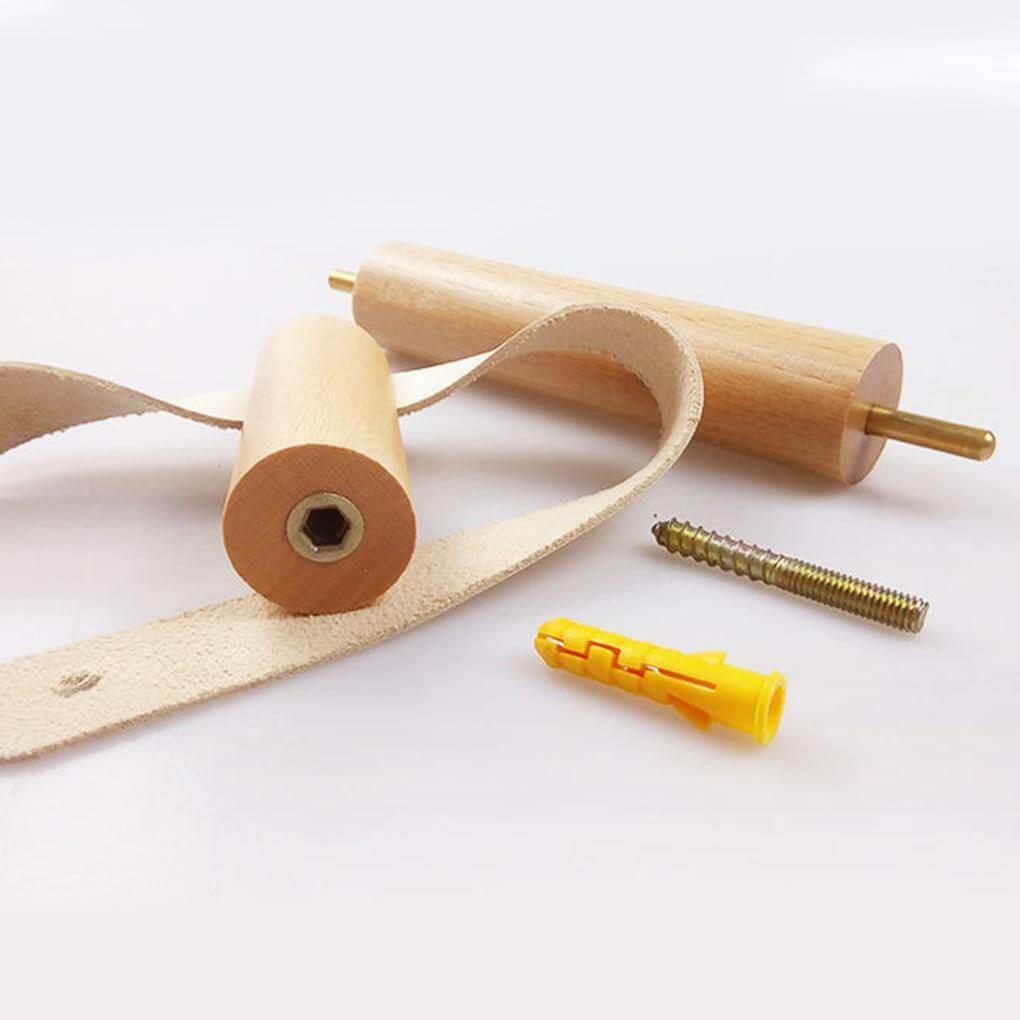 Toilet Paper Holder Wooden Wall-Mounted Space-Saving