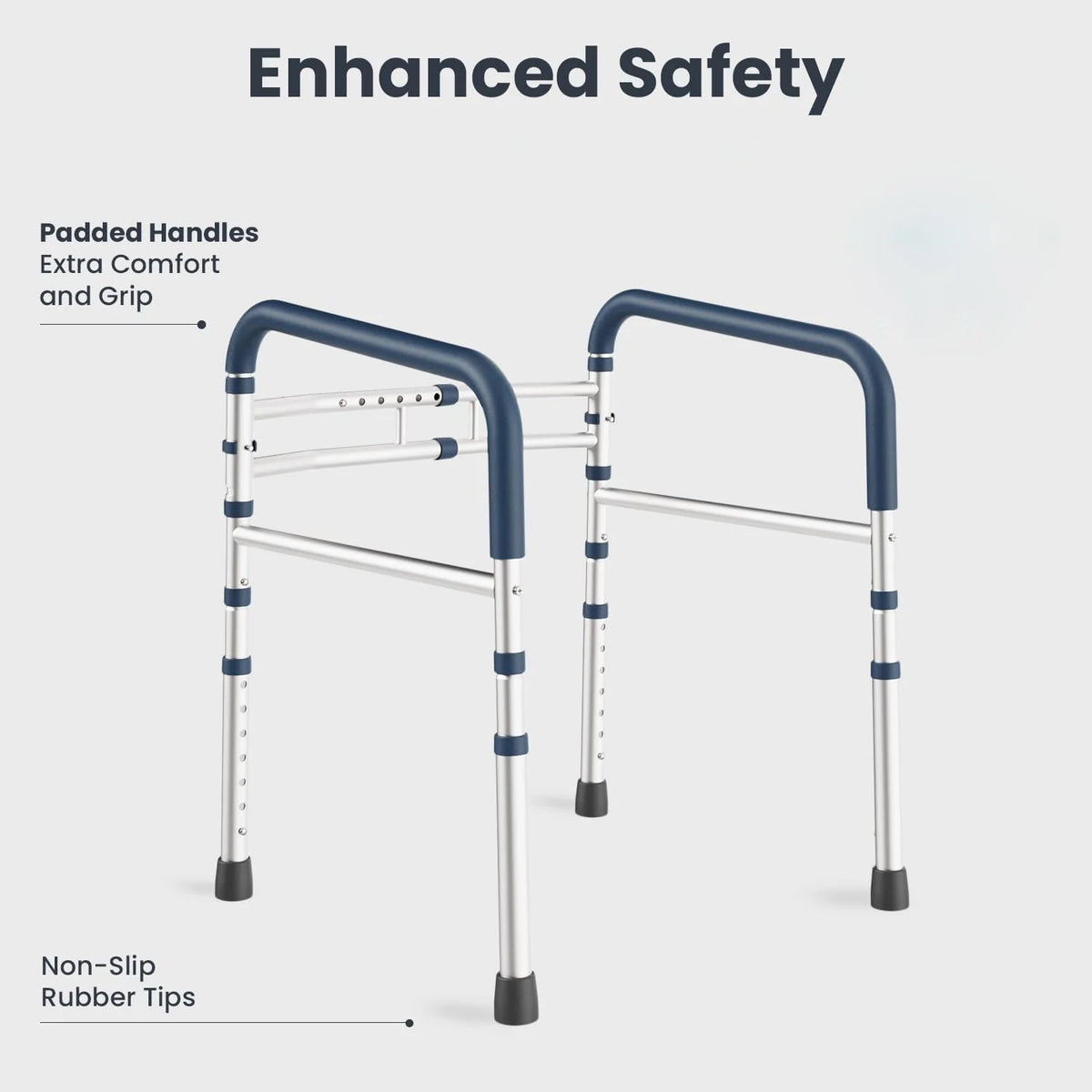 Toilet Safety Frame Adjustable Foldable 350 Pound Capacity