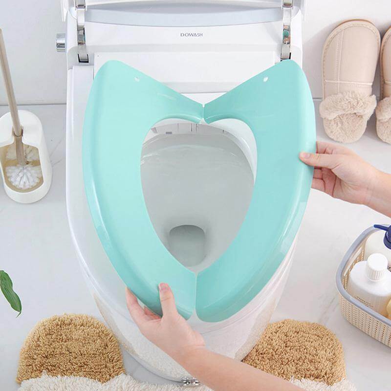 Toilet Seat Cover Portable Waterproof Round & Elongated Fit