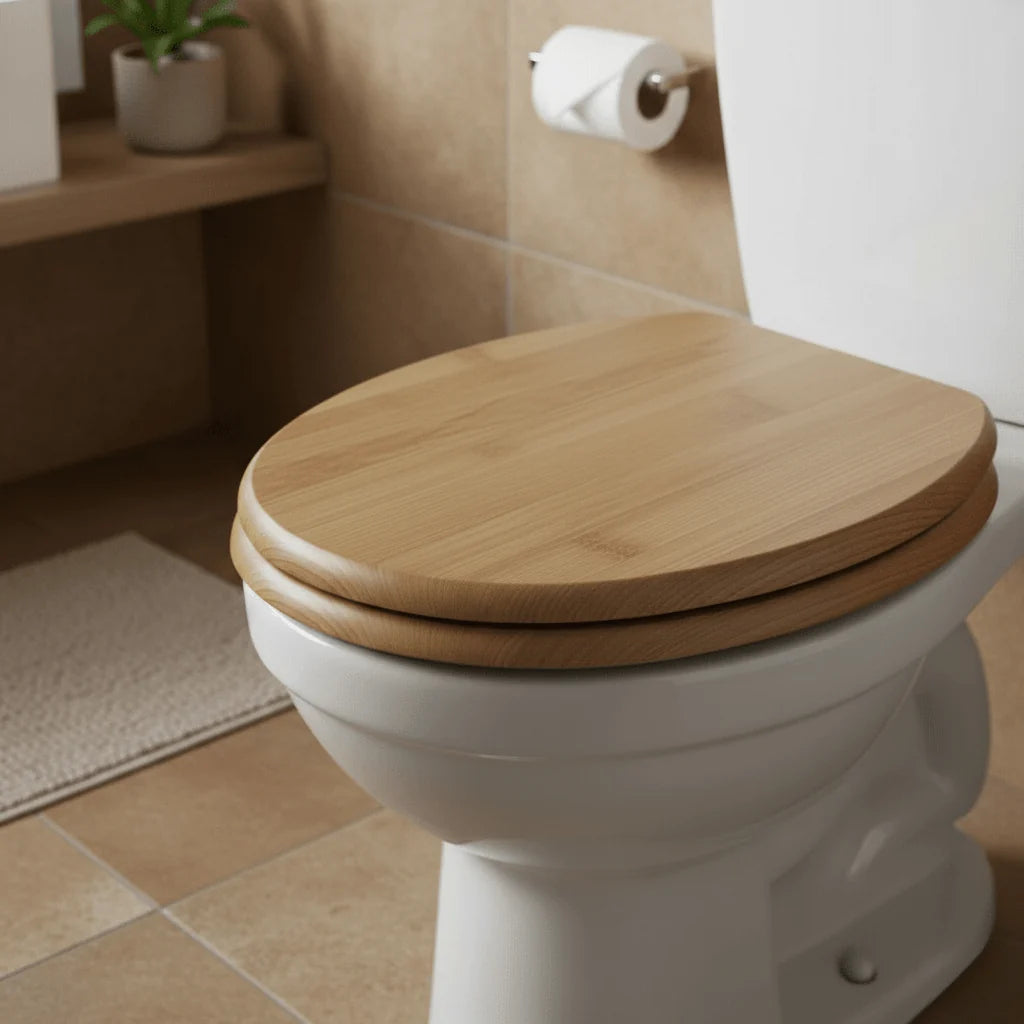 Toilet Seat Soft-Close Plywood With Zinc Alloy Hinges