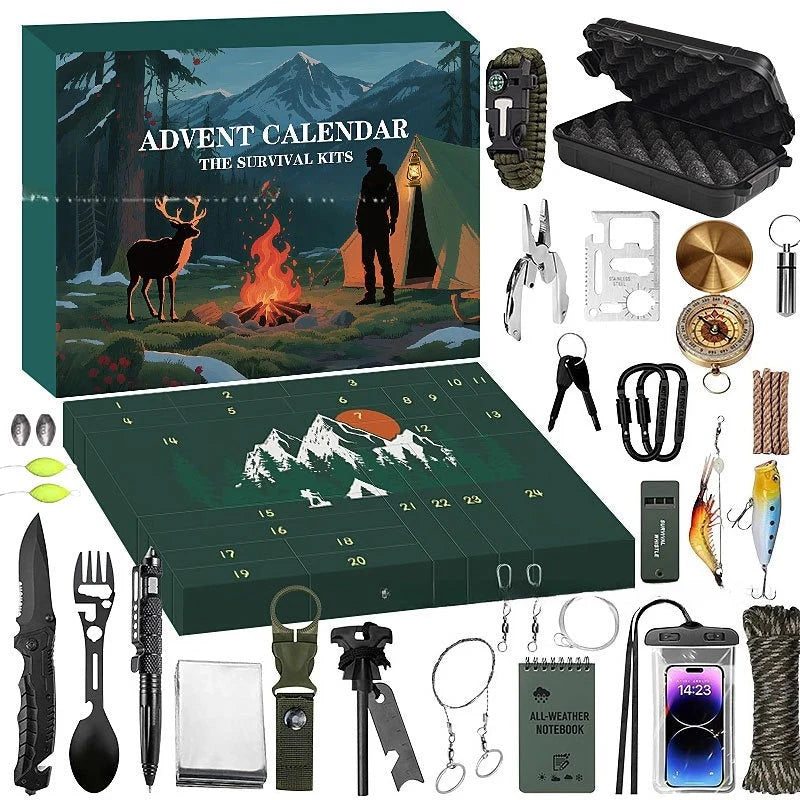 Tool Advent Calendar 24-Piece Camping & Hiking Set