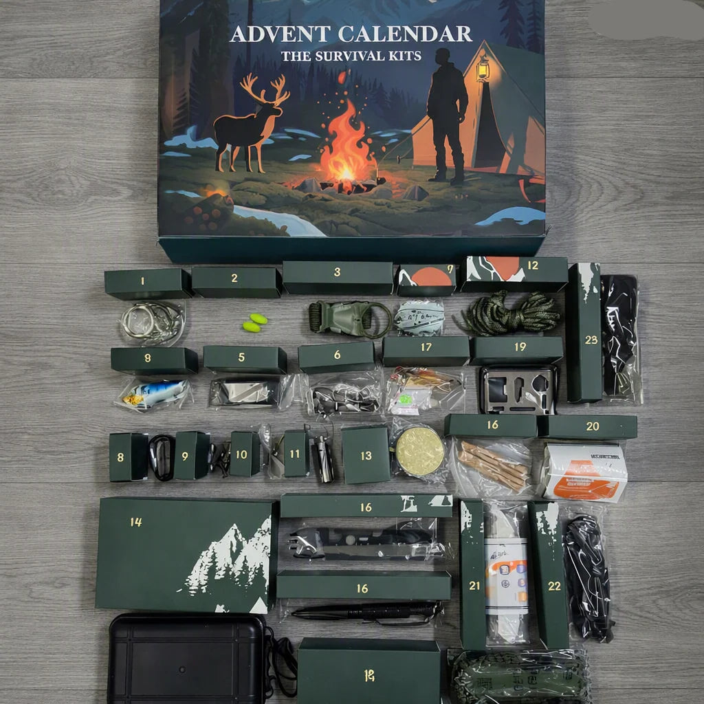 Tool Advent Calendar 24-Piece Camping & Hiking Set