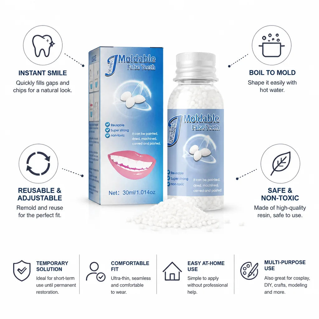 Tooth Repair Granules Boil To Mold Natural Looking Reusable