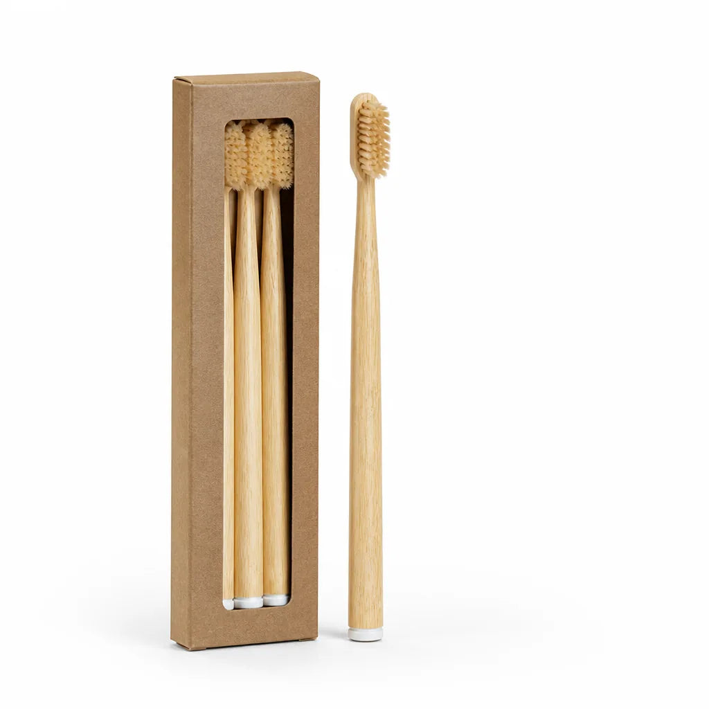 Toothbrush Bamboo Handle Plastic-Free Soft Boar Bristles