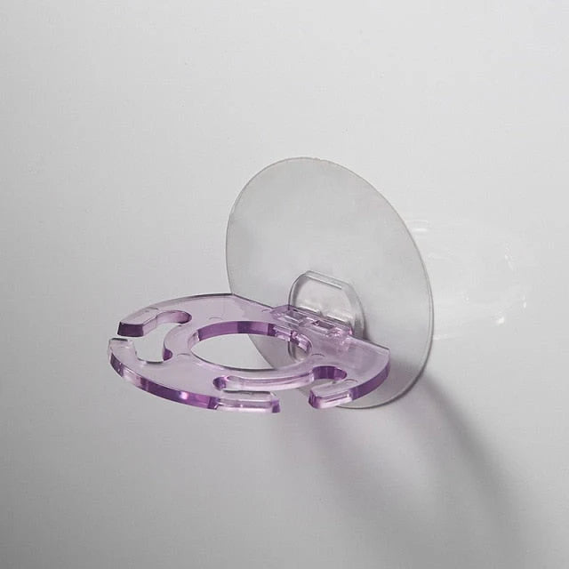 Toothbrush Holder Adhesive Wall-Mount Holds 6 Toothbrushes