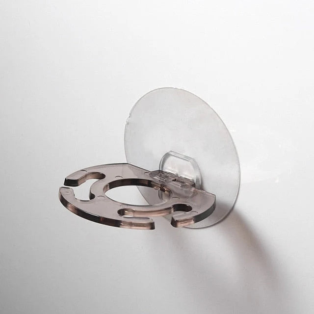 Toothbrush Holder Adhesive Wall-Mount Holds 6 Toothbrushes