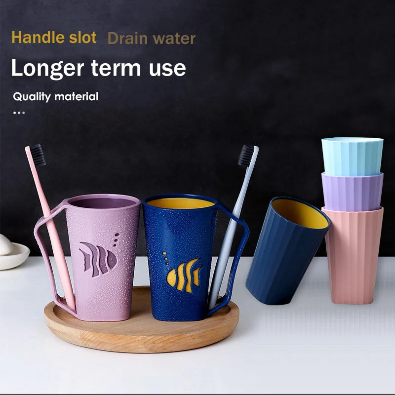 Toothbrush Holder Cup BPA-Free PP Toothbrush Notch