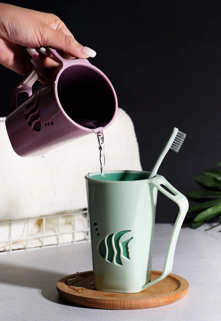 Toothbrush Holder Cup BPA-Free PP Toothbrush Notch