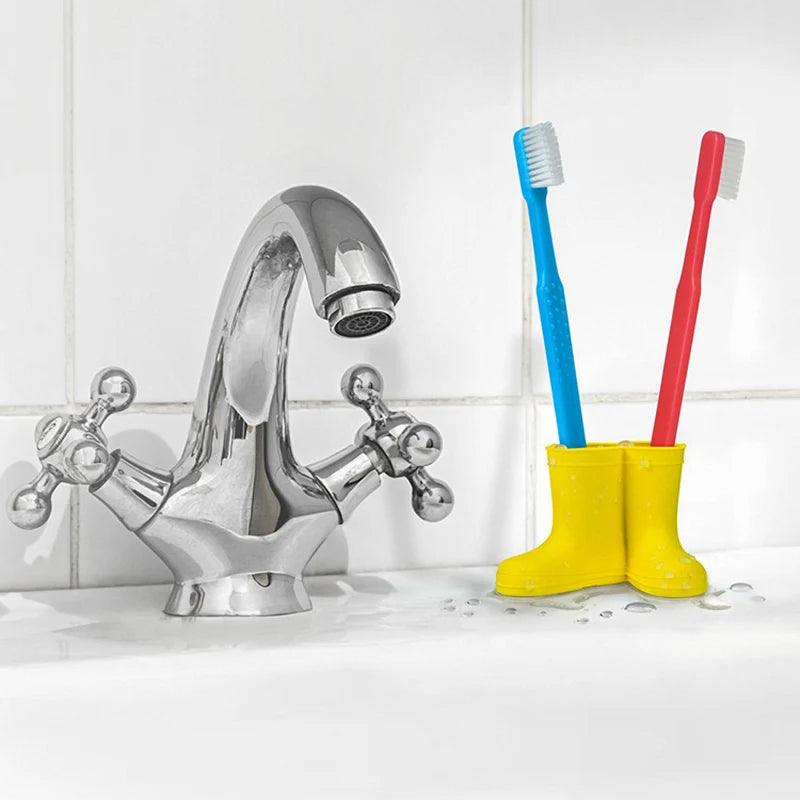 Toothbrush Holder Silicone Suction Cup Rain Boot Design