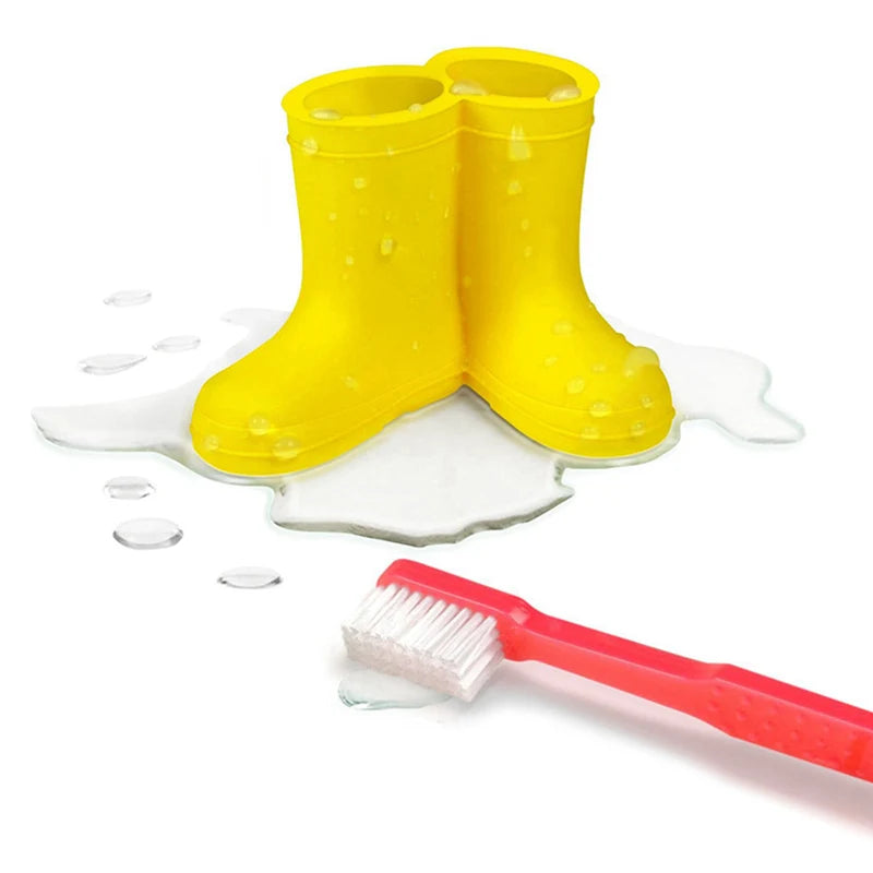 Toothbrush Holder Silicone Suction Cup Rain Boot Design