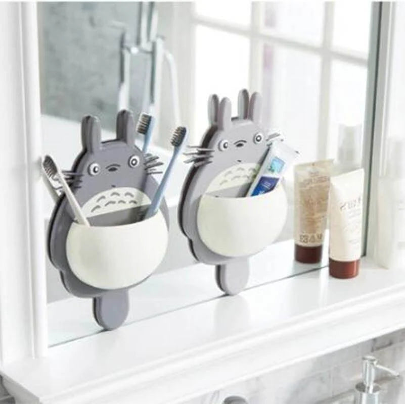 Toothbrush Holder Wall-Mounted Suction Space-Saving PP Construction
