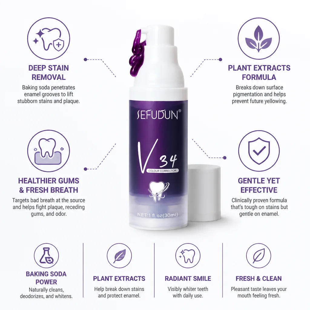 Toothpaste Color-Correcting Baking Soda & Plant Extracts