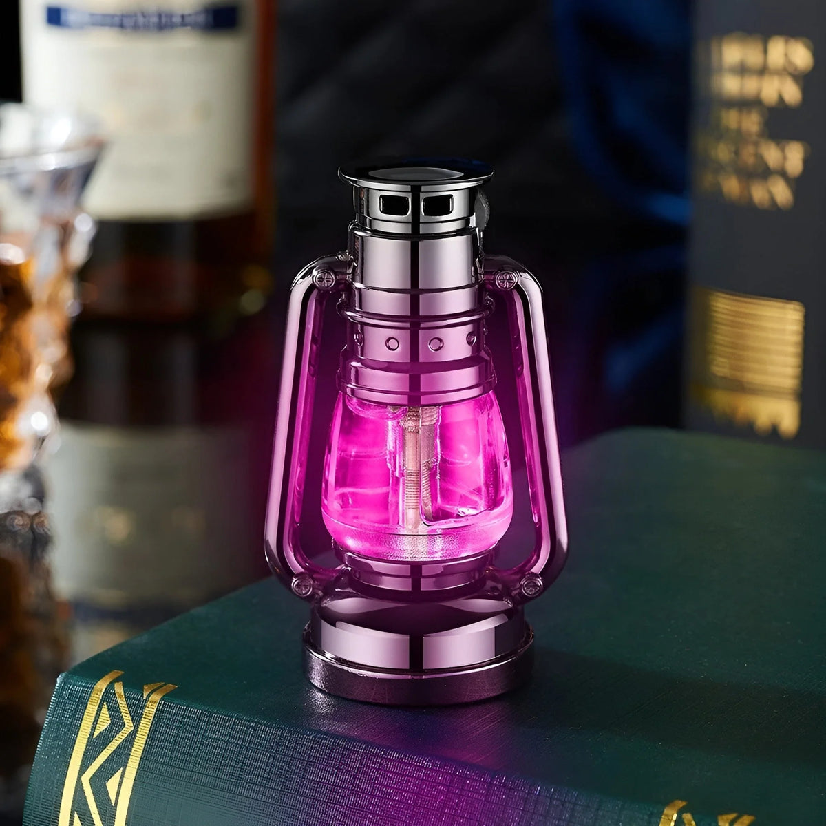 Torch Lighter Retro Lantern Design Refillable Wind-Resistant Flame