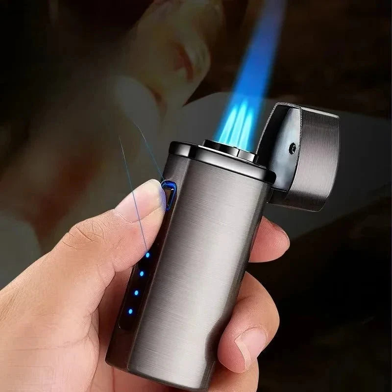 Torch Lighter Triple-Jet Touch-Activated USB Rechargeable