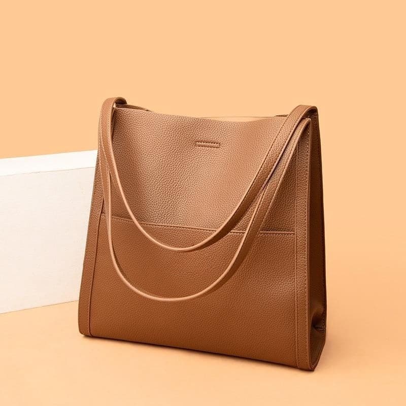 Tote Bag Faux Leather Spacious Interior for Everyday Use