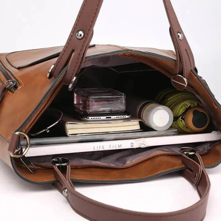 Tote Bag Leather Structured Adjustable Shoulder Strap