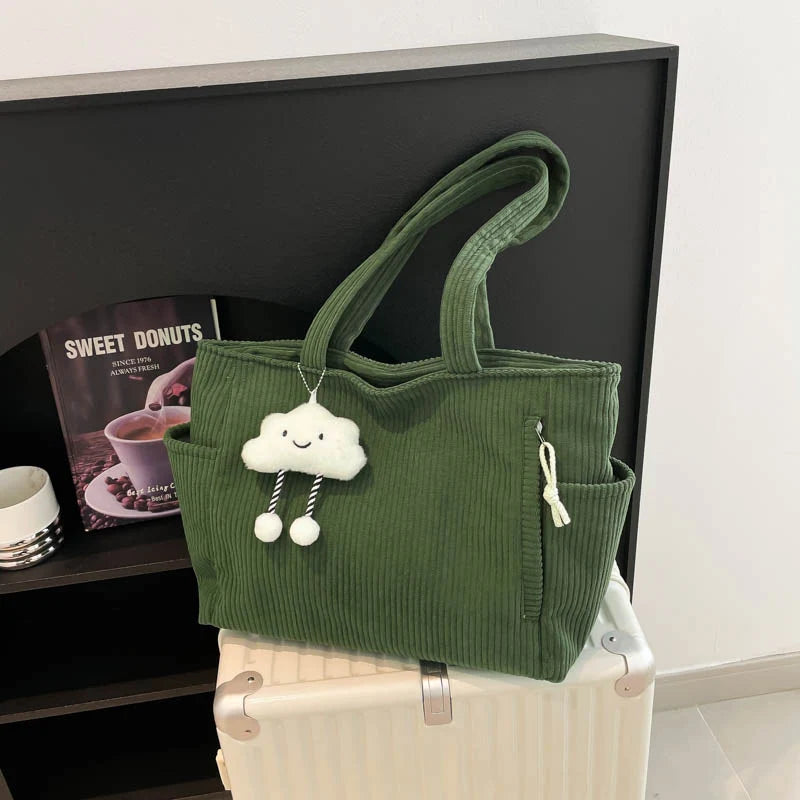 Tote Bag Textured Fabric Spacious Interior Multiple Pockets