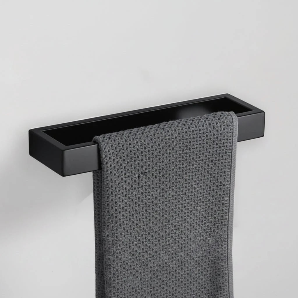 Towel Holder Wall-Mounted Stainless Steel Matte Black