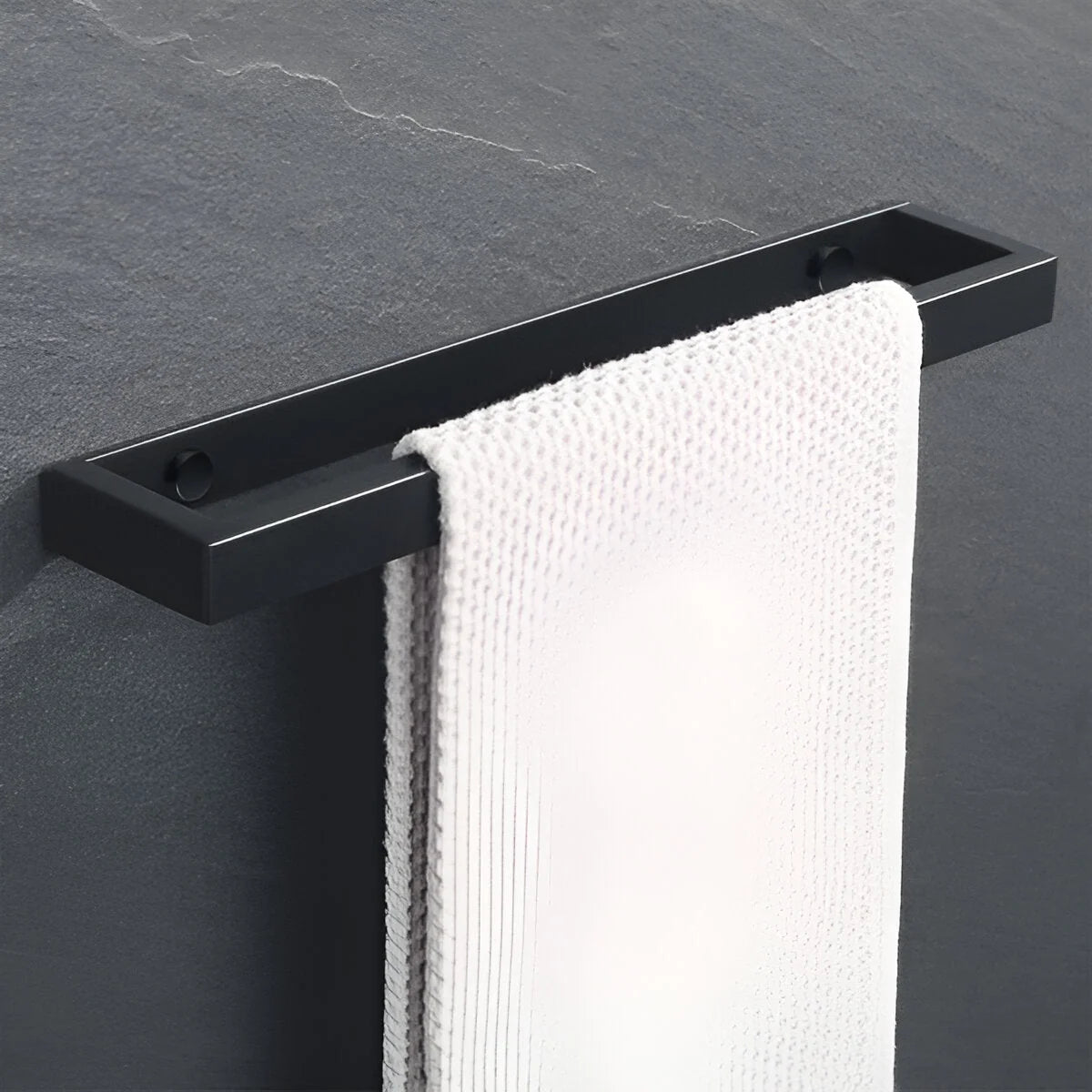 Towel Holder Wall-Mounted Stainless Steel Matte Black
