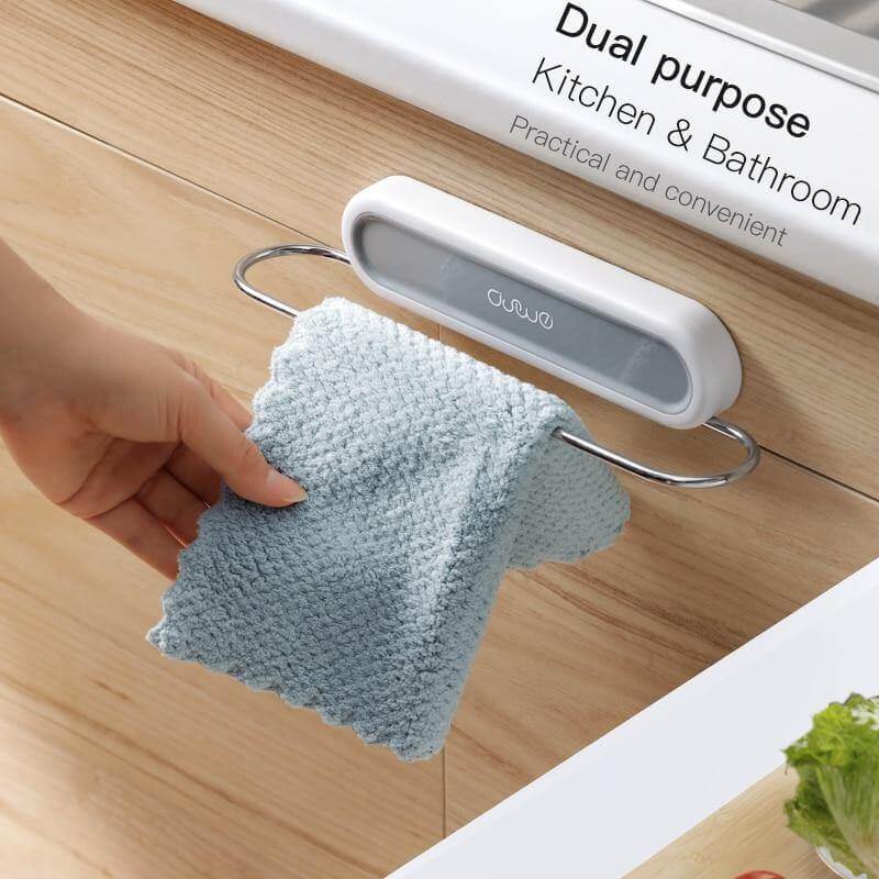 Towel Rack Wall-Mounted Foldable Space-Saving One Bar