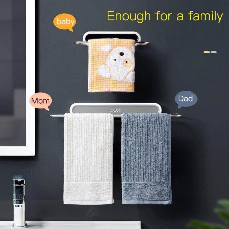 Towel Rack Wall-Mounted Foldable Space-Saving One Bar