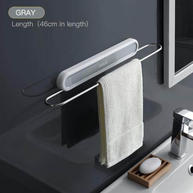 Towel Rack Wall-Mounted Foldable Space-Saving One Bar