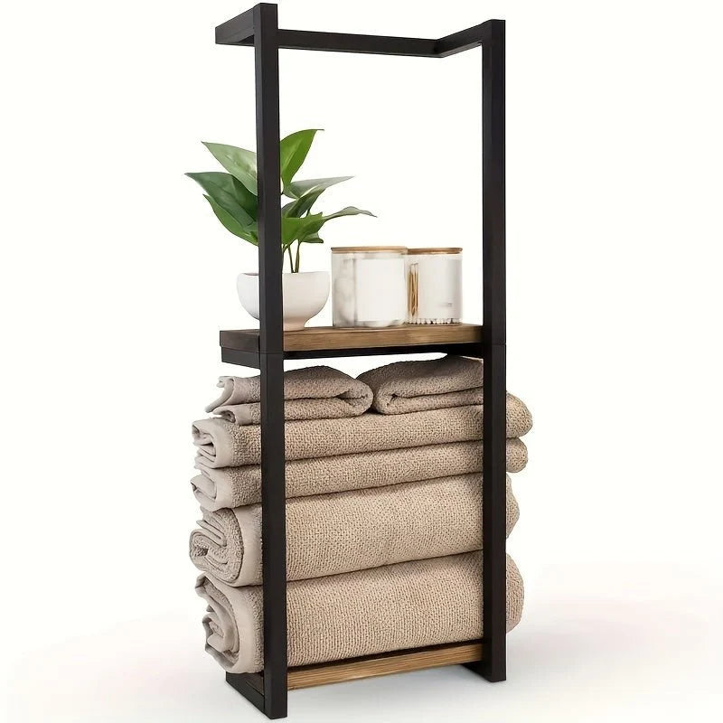 Towel Rack Wall-Mounted Stainless Steel Rust-Resistant Space-Saving