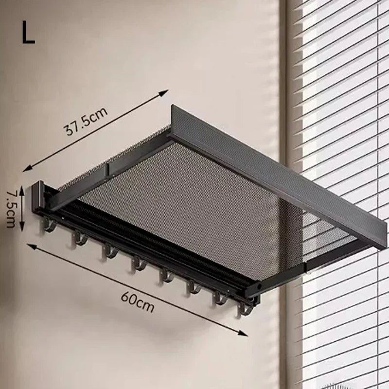 Towel Storage Rack Expandable Suction Mount Shelf & Bars