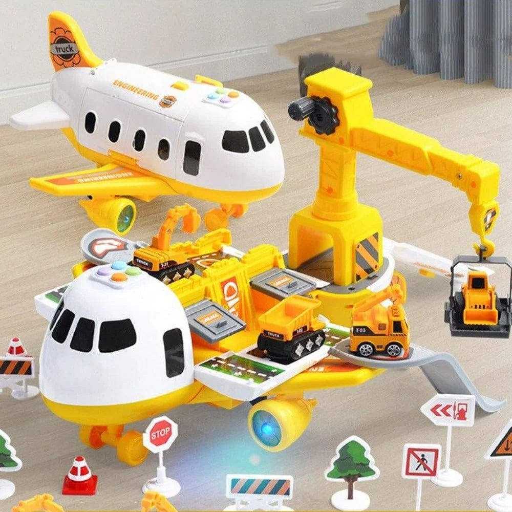 Toy Airplane Playset Light-Up Engines Sound Effects