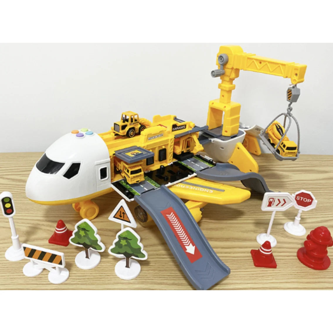 Toy Airplane Playset Light-Up Engines Sound Effects