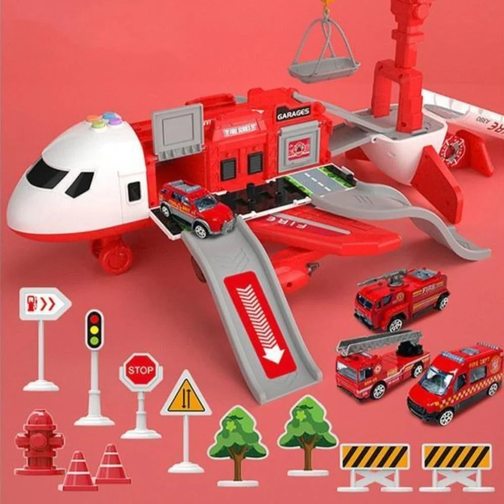 Toy Airplane Playset Light-Up Engines Sound Effects