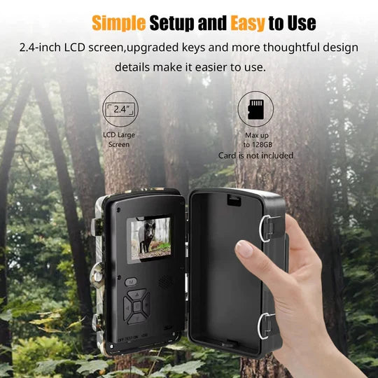 Trail Camera 1080P Night Vision Weather-Resistant
