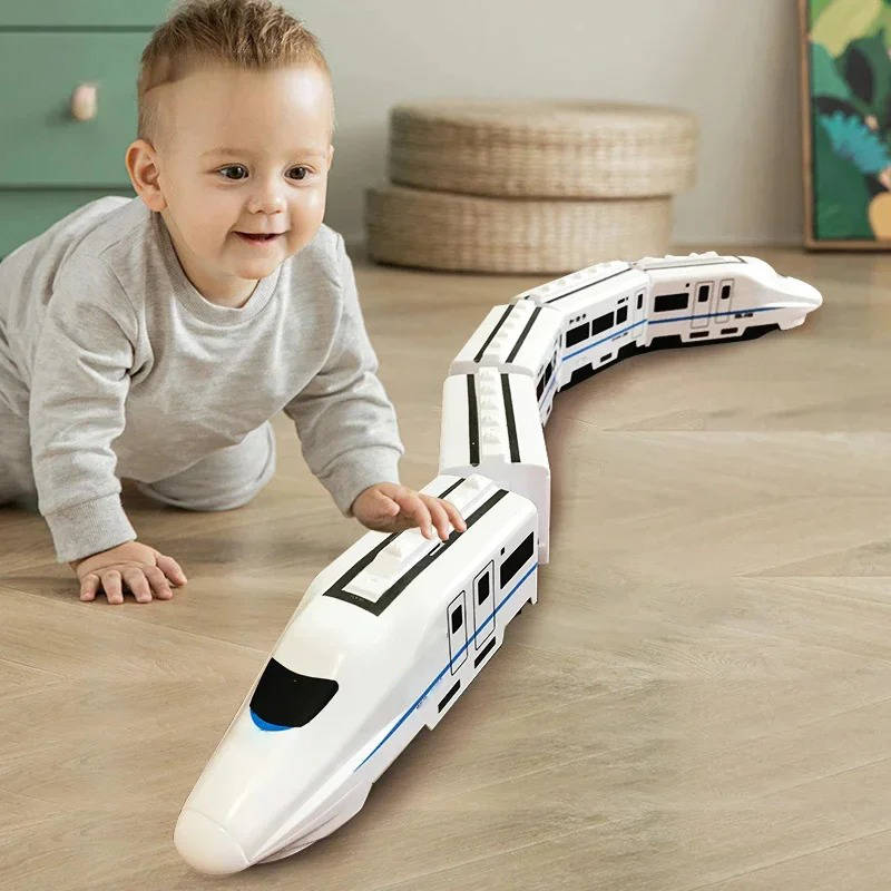 Train Toy Bump-and-Go Lights & Sounds 4 Cars