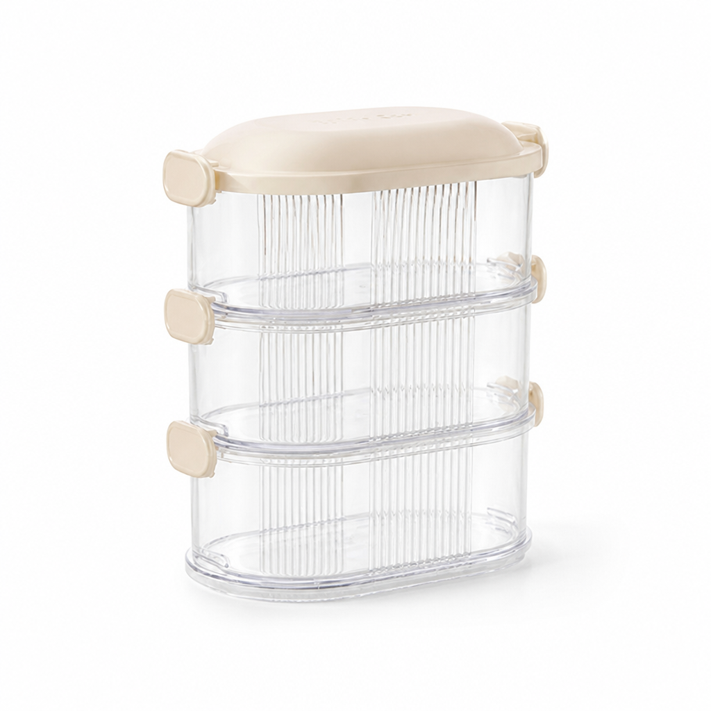 Transparent Stackable Food-Safe Spice Containers