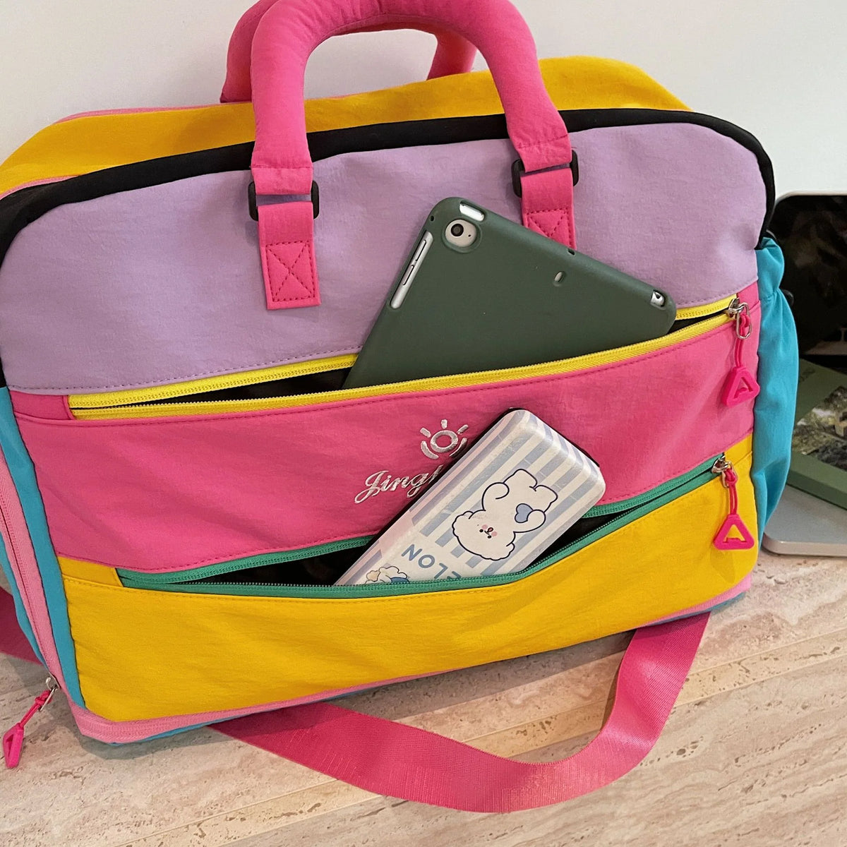 Travel Bag Multi-Pocket Durable Fabric Adjustable Strap