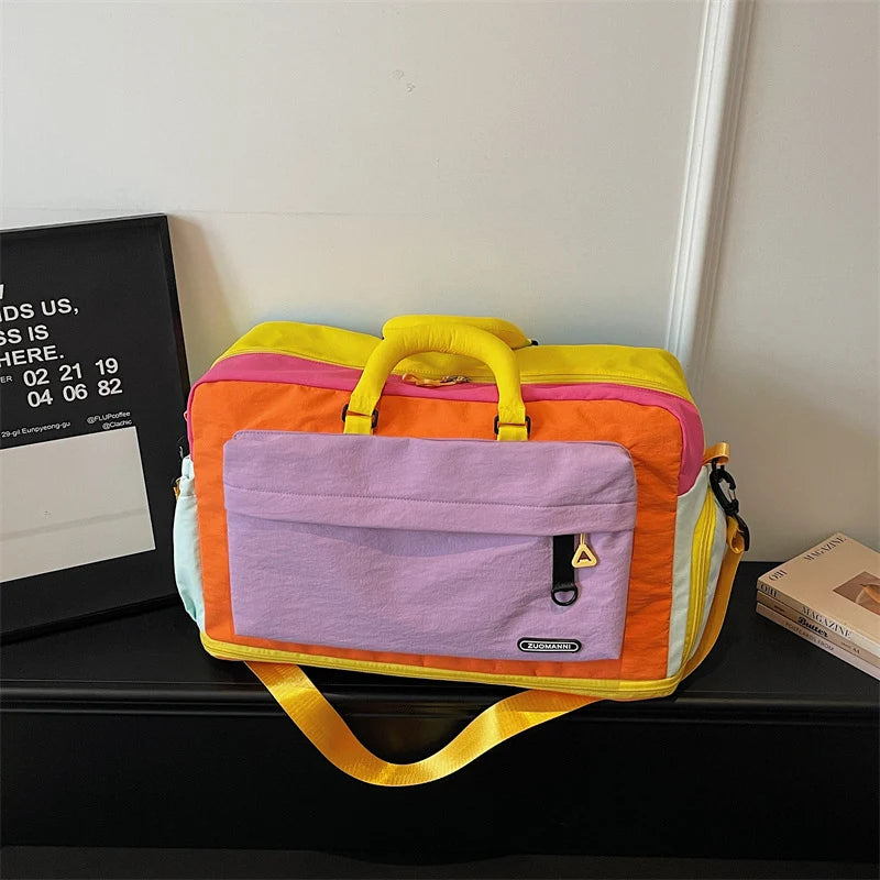 Travel Bag Water-Resistant Spacious Multiple Compartments Adjustable Strap