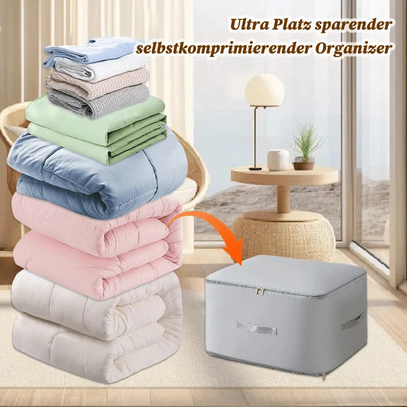 Travel Compression Organizer Dual-Zip Saves 40% Space