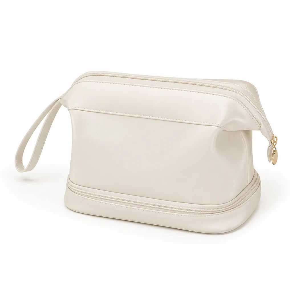 Travel Cosmetic Bag Large Capacity Waterproof PU Leather