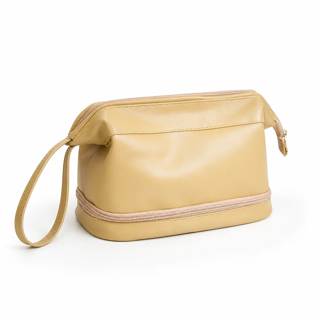Travel Cosmetic Bag Large Capacity Waterproof PU Leather