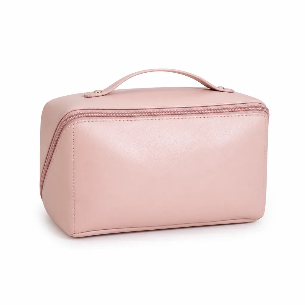 Travel Cosmetic Bag Large Capacity Waterproof PU Leather